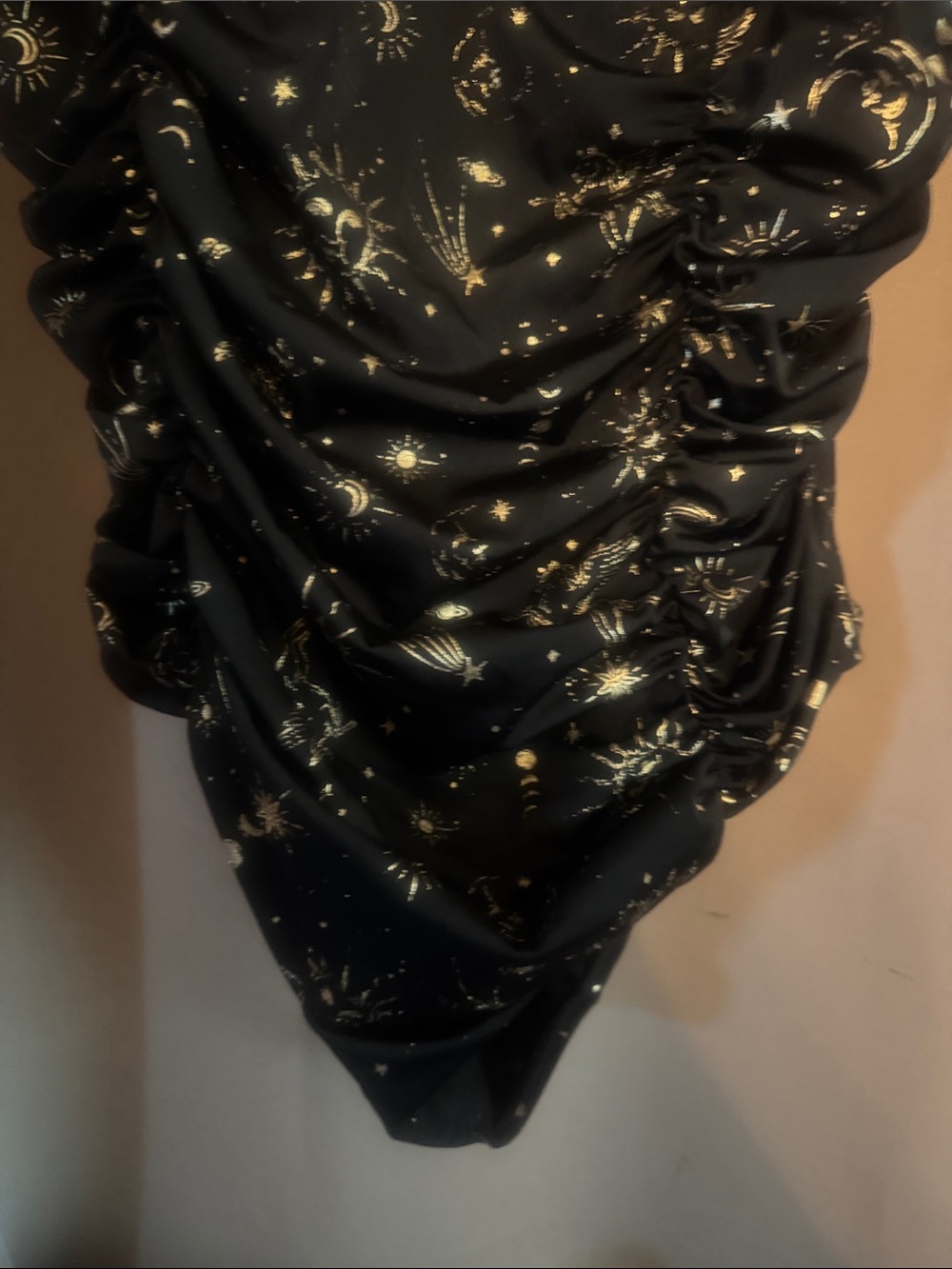 torrid bathing suit with Gold Celestial Print - Picture 4 of 7
